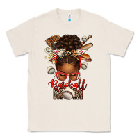 Natural Baseball Mom Afro Messy Bun Classic Tee - texasbilliewilder