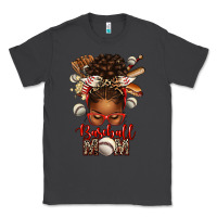 Smoke Baseball Mom Afro Messy Bun Classic Tee - texasbilliewilder