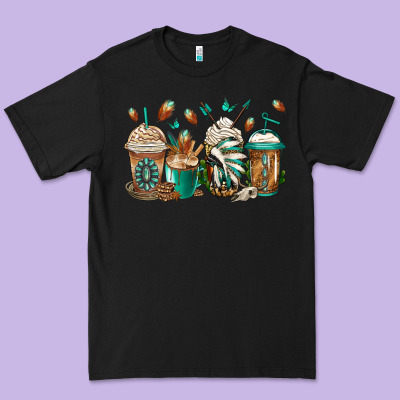 Indian Headdress Coffee Cups Premium Tee Designed By Jasminsmagicworld