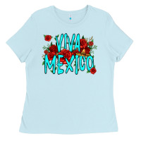 Baby Blue viva mexico long live mexico Ladies Tee - Jasminsmagicworld