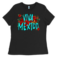 Black viva mexico long live mexico Ladies Tee - Jasminsmagicworld