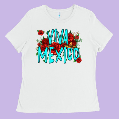 Viva Mexico Long Live Mexico Ladies Tee Designed By Jasminsmagicworld