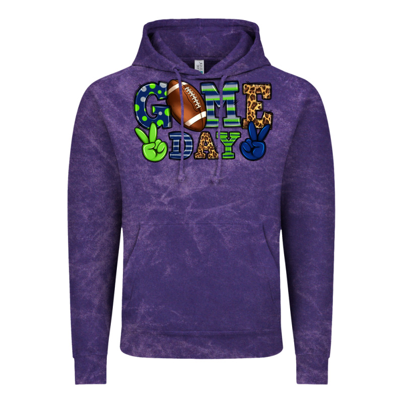 Game Day Green And Blue Team Color Vintage Hoodie by HowdyJamesFarm | Teevron