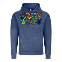 Vintage Denim Game day green and blue team color Vintage Hoodie - HowdyJamesFarm