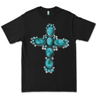 Black western Gemstone cross Premium Tee - Artiststas