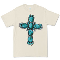 Bone western Gemstone cross Premium Tee - Artiststas