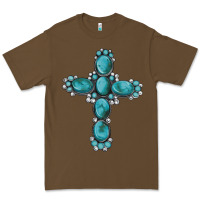 Cacao western Gemstone cross Premium Tee - Artiststas