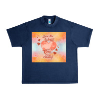 Navy love the world like the one Urban Heavy Tee - TumblerDesignByShophia
