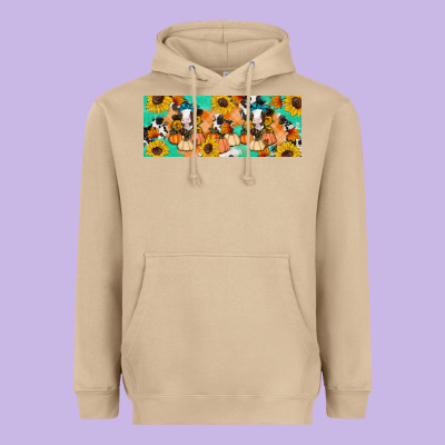 Cow Fall Pumpkin Heavyweight Hoodie Designed By Artiststas