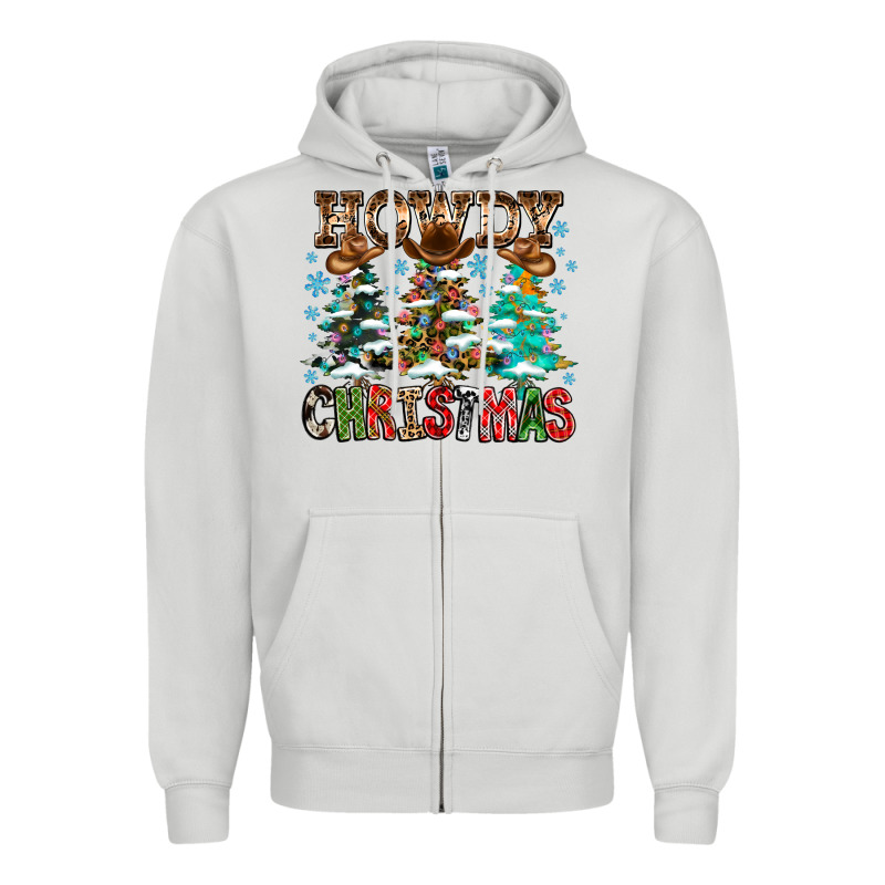 Howdy Christmas Zipper Hoodie by CowhideDigitalArt | Teevron