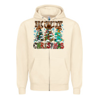 Sandshell Howdy Christmas Zipper Hoodie - CowhideDigitalArt