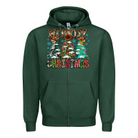 Sports Green Howdy Christmas Zipper Hoodie - CowhideDigitalArt