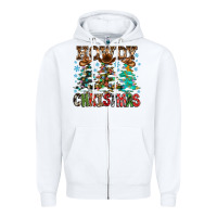 White Howdy Christmas Zipper Hoodie - CowhideDigitalArt