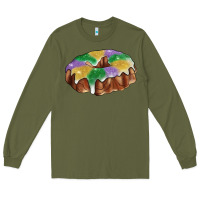 Army Green mardi gras king cake Long Sleeve Tee - RanaPortraitStore
