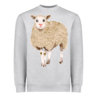 Heather Grey sheep Heavyweight Sweatshirt - FaDigitalArtStudio