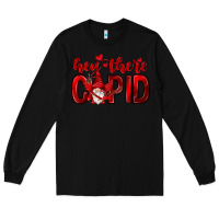 Black Hey there Cupid Valentine's Day Long Sleeve Tee - HowdyJamesFarm