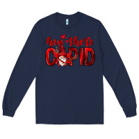 Navy Hey there Cupid Valentine's Day Long Sleeve Tee - HowdyJamesFarm