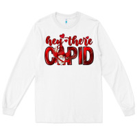 White Hey there Cupid Valentine's Day Long Sleeve Tee - HowdyJamesFarm