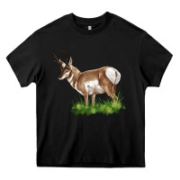 Black pronghorn Heavy Core Tee - LillyAllenDesigns