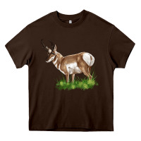 Chocolate Brown pronghorn Heavy Core Tee - LillyAllenDesigns