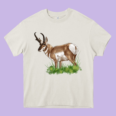 Pronghorn Heavy Core Tee Designed By Lillyallendesigns