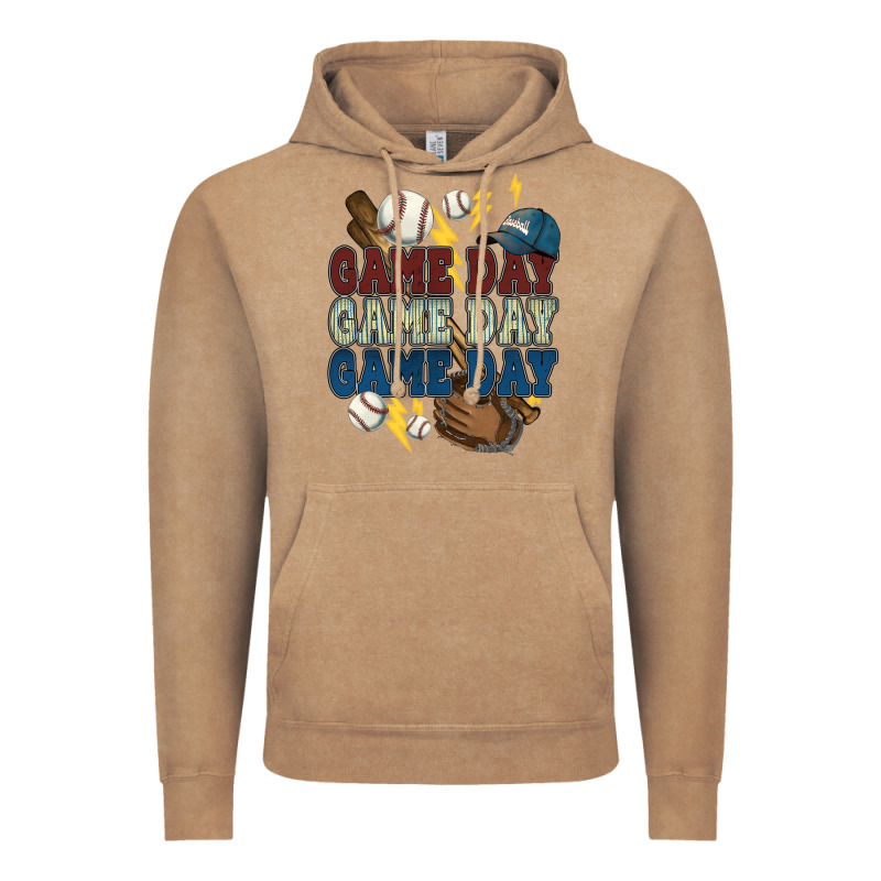 Game Day Lightning Bolt Baseball Vintage Hoodie by HowdyJamesFarm | Teevron