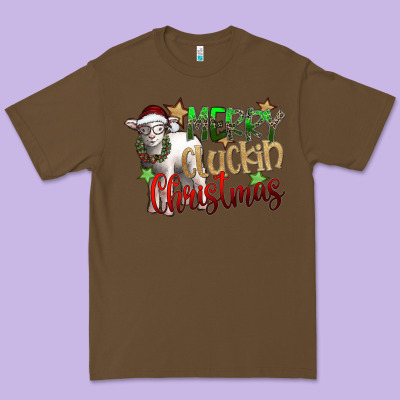 Merry Cluckin Christmas Premium Tee Designed By Sublimationcraftshop