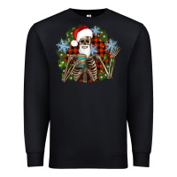 Black Santa skeleton christmas Premium Sweatshirt - Artiststas