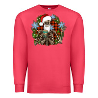 Cardinal Santa skeleton christmas Premium Sweatshirt - Artiststas