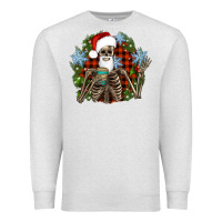 Oatmeal Heather Santa skeleton christmas Premium Sweatshirt - Artiststas