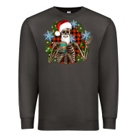Smoke Santa skeleton christmas Premium Sweatshirt - Artiststas