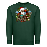 Sports Green Santa skeleton christmas Premium Sweatshirt - Artiststas