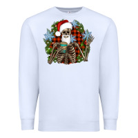 White Santa skeleton christmas Premium Sweatshirt - Artiststas