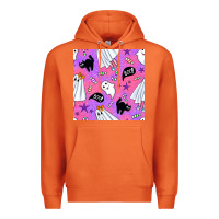 Carrot cute ghost halloween seamless pattern Premium Hoodie - BundleAndBundleShop