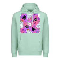 Seafoam cute ghost halloween seamless pattern Premium Hoodie - BundleAndBundleShop