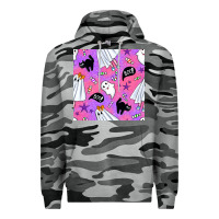 Slate Camo cute ghost halloween seamless pattern Premium Hoodie - BundleAndBundleShop