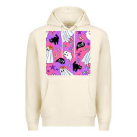 Cute Ghost Halloween Seamless Pattern Premium Hoodie | Teevron