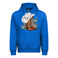 Cobalt white  cowgirl  and roses Urban Hoodie - AdoDesignShop
