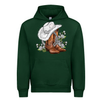 Forest Green white  cowgirl  and roses Urban Hoodie - AdoDesignShop