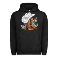 White  Cowgirl  And Roses Urban Hoodie | Teevron