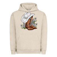 Pigment French Oak white  cowgirl  and roses Urban Hoodie - AdoDesignShop