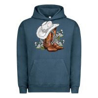 Pigment Midnight Navy white  cowgirl  and roses Urban Hoodie - AdoDesignShop