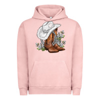 Pigment Salmon white  cowgirl  and roses Urban Hoodie - AdoDesignShop