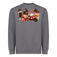 Storm Chocolate Love Coffee Cups Heavyweight Sweatshirt - FaDigitalArtStudio