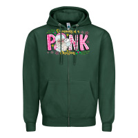 Sports Green dreaming of a pink christmas Zipper Hoodie - CowhideDigitalArt