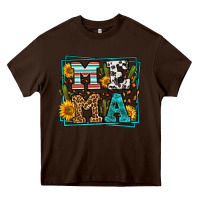 Chocolate Brown western leopard mema Heavy Core Tee - LillyAllenDesigns