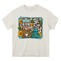 Cream western leopard mema Heavy Core Tee - LillyAllenDesigns