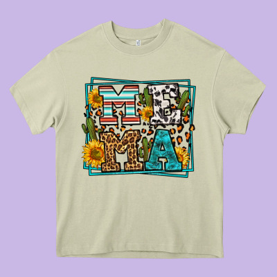 Western Leopard Mema Heavy Core Tee Designed By Lillyallendesigns