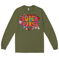 Army Green super nurse Long Sleeve Tee - CowGirlArtShop