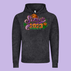 Senior 2023 Basketball Vintage Hoodie Designed By Howdyjamesfarm